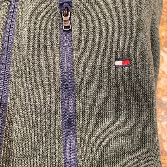 Tommy Hilfiger Mens XXL Dark Green Fleece Full Zip Jacket - Picture 6 of 8